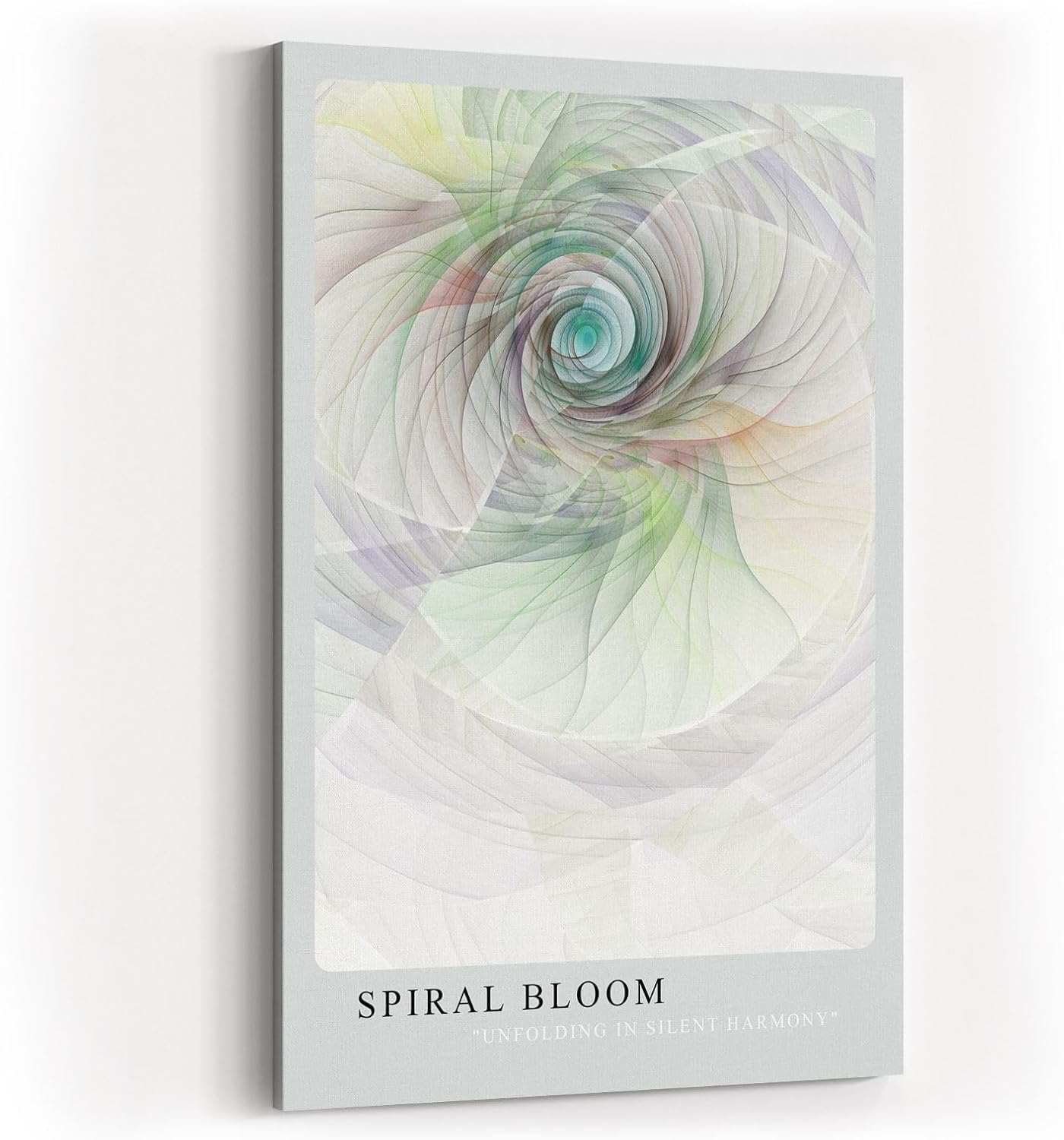 Paul Sinus Kunstdruck 40x60cm Spiral Bloom – Abstrakte Spirale in Pastellfarben mit harmonischem Lichtfluss und Tiefe