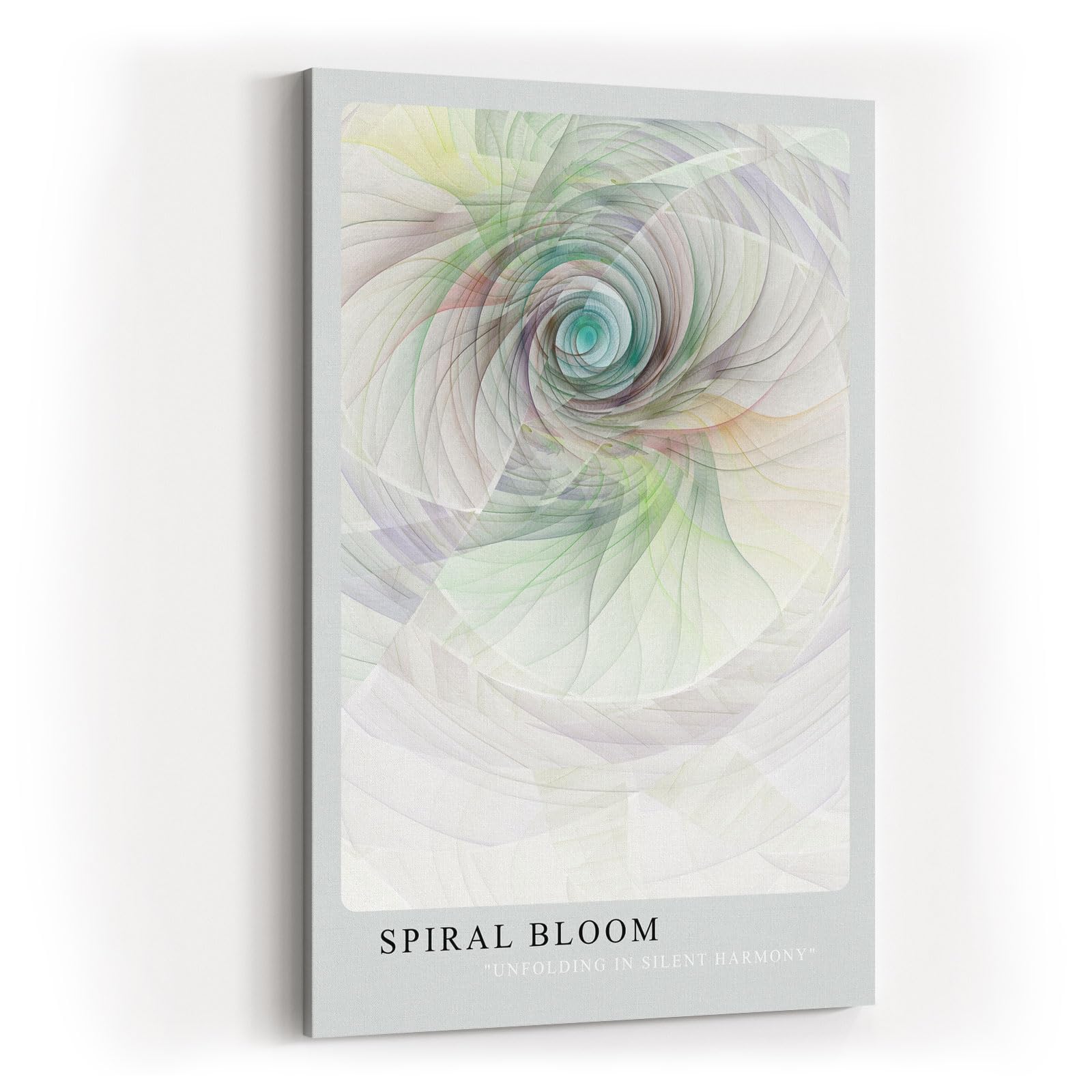 Paul Sinus Kunstdruck 40x60cm Spiral Bloom – Abstrakte Spirale in Pastellfarben mit harmonischem Lichtfluss und Tiefe
