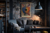 Paul Sinus Wandbild in 40x60cm Spotlight Collision Abstrakte Farbexplosion mit zentralem Fokus