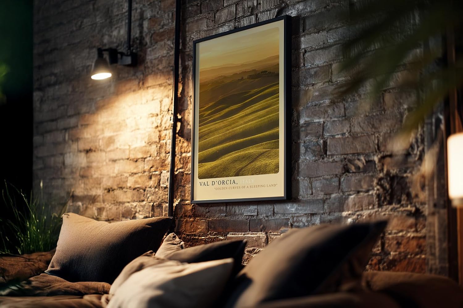 Paul Sinus Kunstdruck 40x60cm Val d’Orcia Italy goldene Hügelwellen der Toskana im warmen Abendlicht