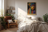 Paul Sinus Wandbild in 40x60cm The Colors of Grace afrikanische Frau mit buntem Kopftuch in detailreicher moderner Malerei für elegante Wohnakzente