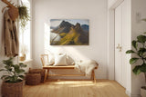 Sinus Art Wandbild 120x80cm Faszinierendes Bergmassiv an der Küste mit einzigartiger Topografie für starke Raumwirkung