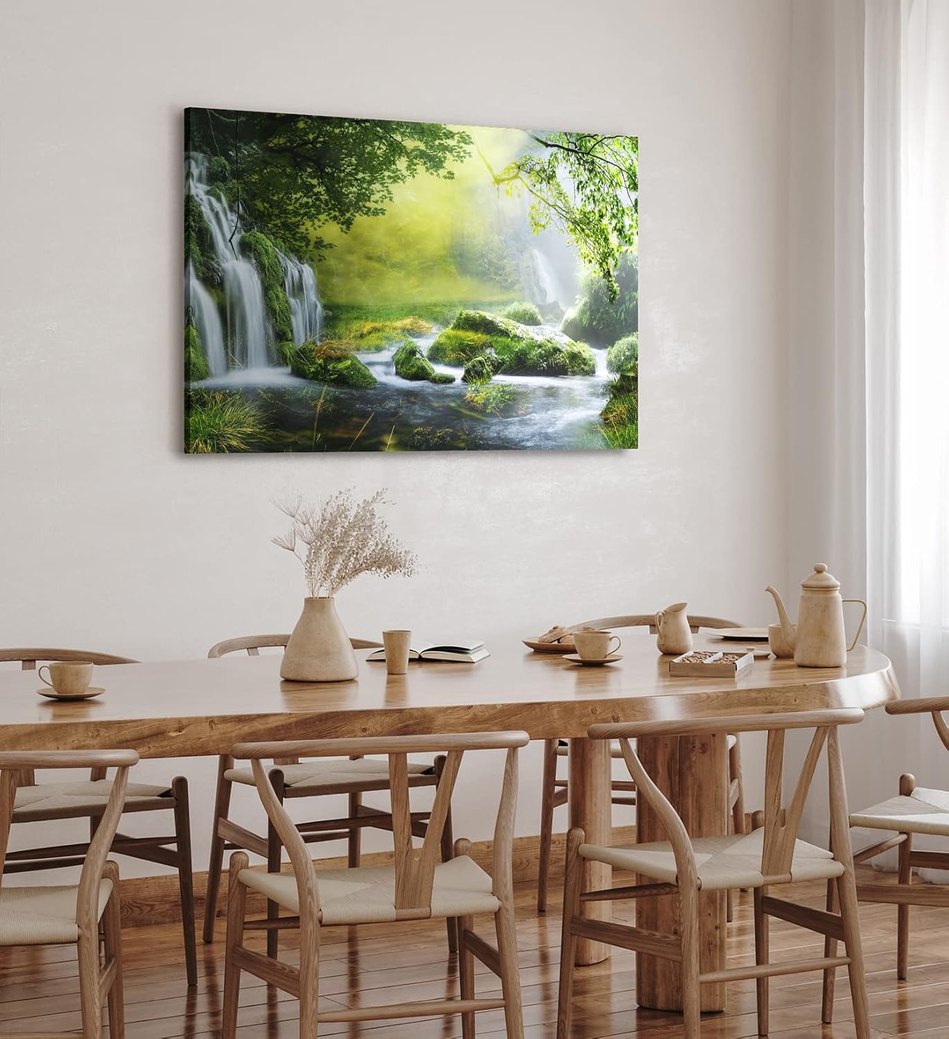 Paul Sinus Wandbild 120x80cm Wasserfälle im Dschungel Thailand Grün Natur