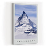Paul Sinus Kunstdruck 40x60cm Matterhorn – winterliches Bergmassiv mit Schneegipfel und Wolkenstruktur