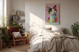 Paul Sinus Wandbild in 40x60cm The Sweetest Look – Verspieltes Katzen-Porträt im bunten Acrylstil, farbenfrohe Wandkunst mit charmantem Ausdruck