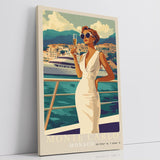 Paul Sinus Leinwandbild 40x60cm Leinwandbild Monte Carlo luxuriöse Eleganz mediterraner Glamour stilvolle Ästhetik Yachthafen exklusive Lebensart