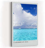 Paul Sinus Kunstdruck 40x60cm Caribbean Sea – türkisblaues Meer unter dramatischem Himmel