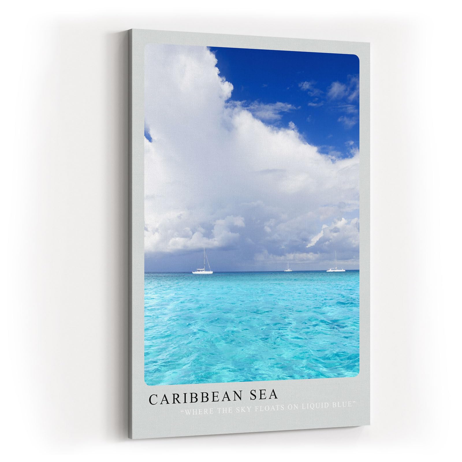 Paul Sinus Kunstdruck 40x60cm Caribbean Sea – türkisblaues Meer unter dramatischem Himmel