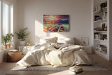 Sinus Art Wandbild 120x80cm Spektakuläre Lichtstimmung mit glühendem Himmel und ruhiger Seeoberfläche schafft eine lebendige Naturkulisse