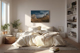 Sinus Art Wandbild 120x80cm Markante Felsformationen unter blauem Himmel in dramatischer Weite