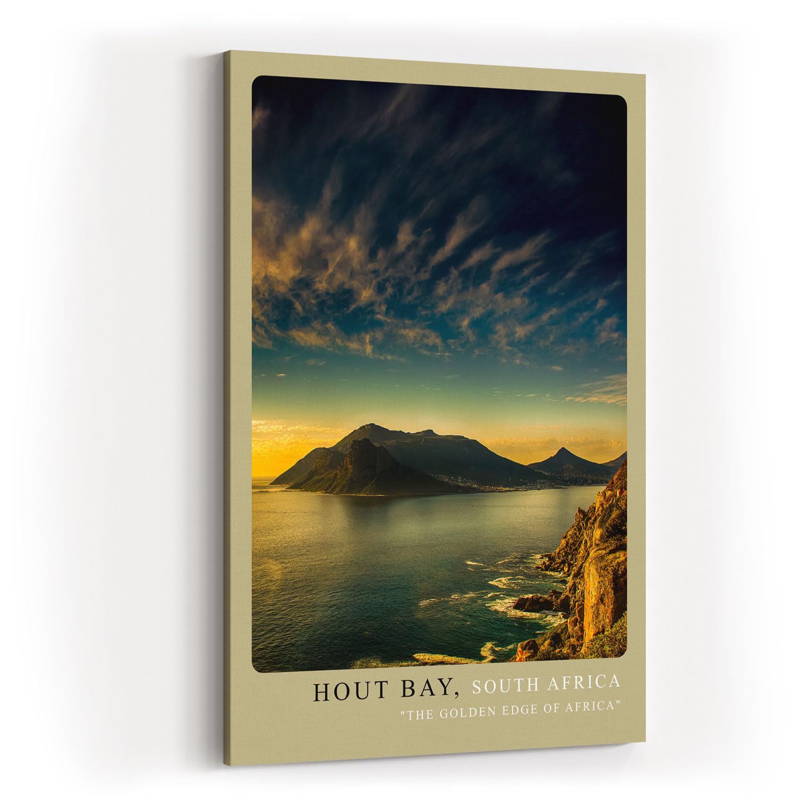 Paul Sinus Kunstdruck 40x60cm Hout Bay Südafrika – dramatische Küstenlandschaft im Sonnenuntergang