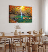 Paul Sinus Wandbild 120x80cm Wasserfall im Dschungel Natur Bach Tropisch