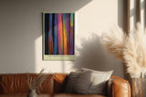 Paul Sinus Wandbild in 40x60cm The Vertical Rainbow – abstraktes Farbmotiv mit vertikalen Regenbogenstreifen für moderne und kreative Raumgestaltung