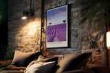 Paul Sinus Kunstdruck 40x60cm Valensole Plateau Lavendelfelder Provence Reihen Himmel Sommerfarben
