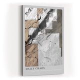 Paul Sinus Kunstdruck 40x60cm Daily Chaos mit abstrakter Collage aus Zeitung Papier und Tusche