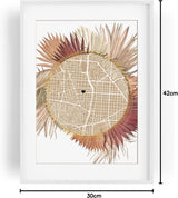 Paul Sinus Bilderrahmen personalisiert mit deinen GPS Koordinaten und Namen. 30cm x 42cm Holz Wechselrahmen mit Glas. Individuelles Geschenk. (ohne Rahmen)