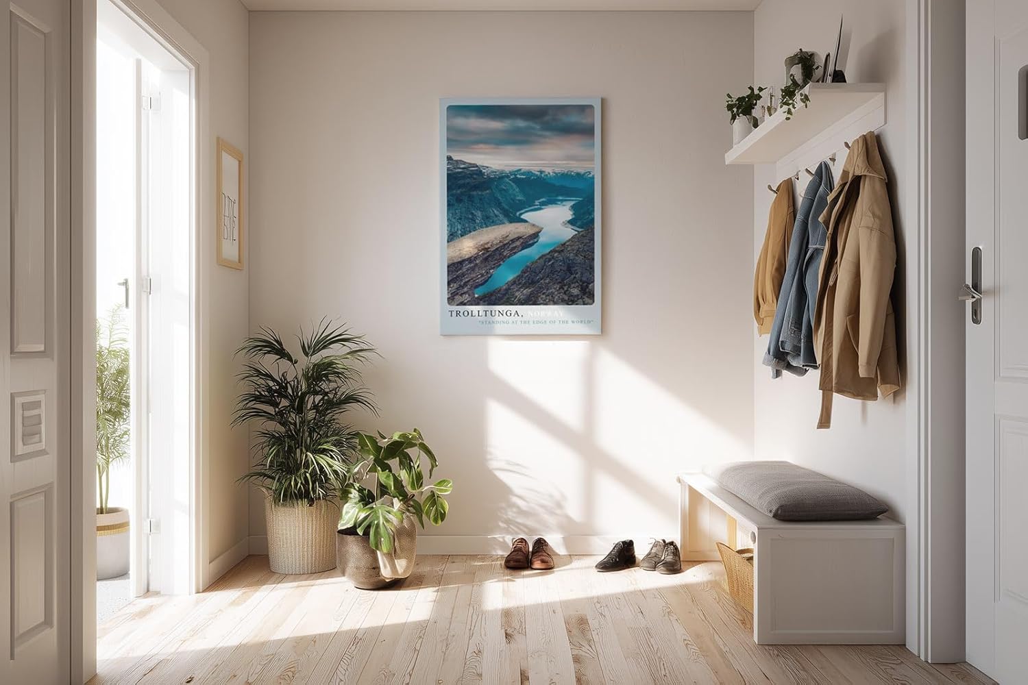 Paul Sinus Kunstdruck 40x60cm Trolltunga Norwegen Fjord Felsen Naturwunder Skandinavien Panorama