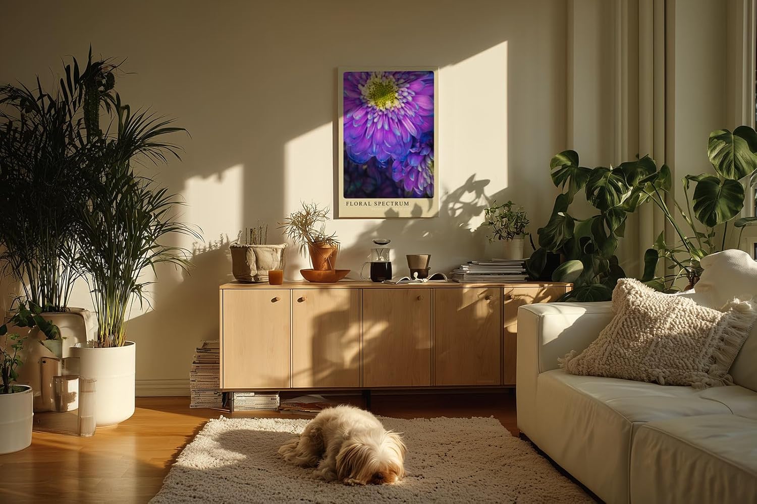 Paul Sinus Kunstdruck 40x60cm Floral Spectrum Violette Blumen in kräftigem Farbspiel Petals Dipped in Cosmic Color