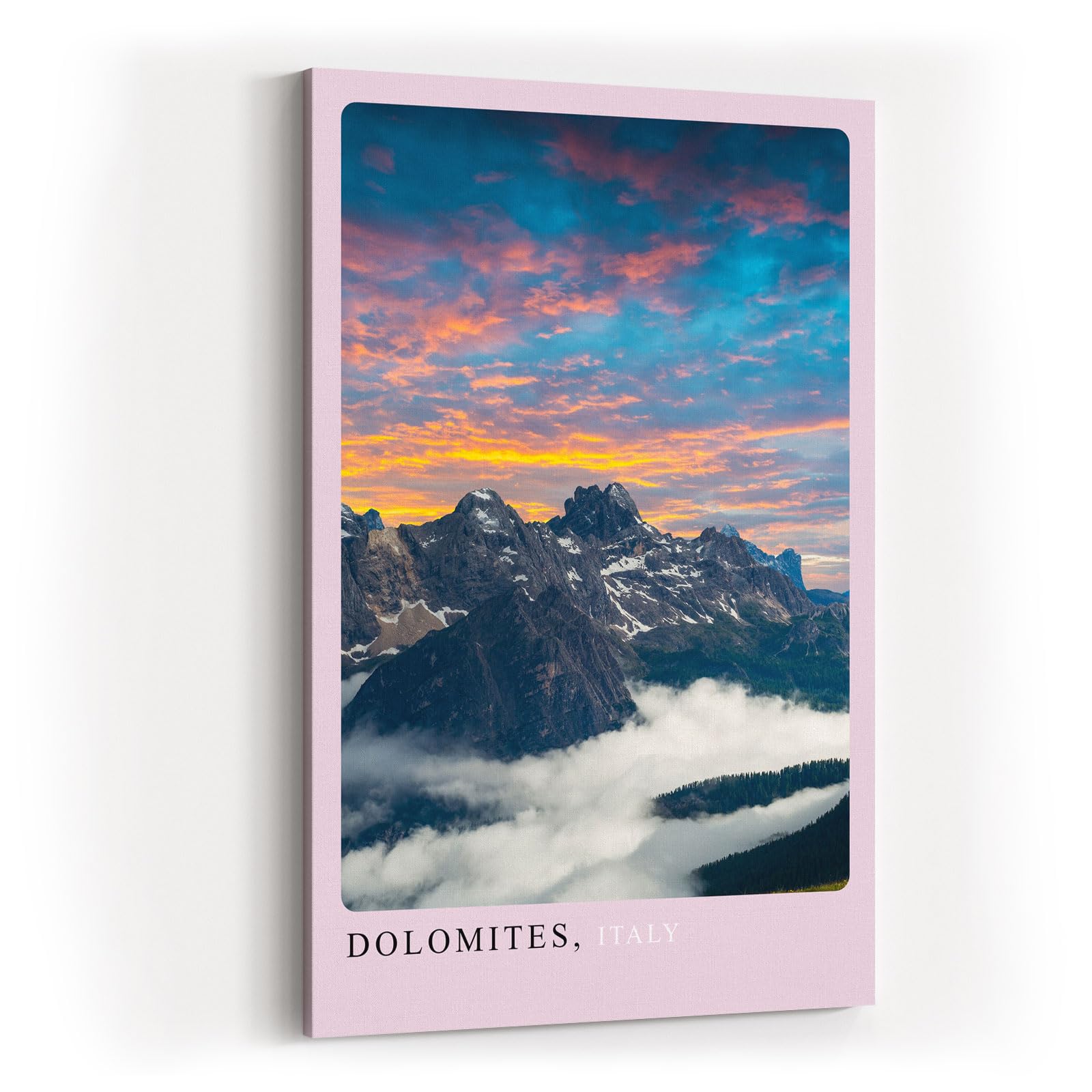 Paul Sinus Kunstdruck 40x60cm Dolomites Italy Alpen Sonnenaufgang Wolken Himmel Bergmassiv Panorama
