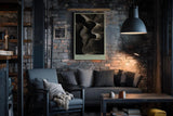 Paul Sinus Wandbild in 40x60cm The Whispering Depths – Organische Linienformen in Gold-Braun-Tönen mit tiefer plastischer Wirkung