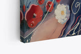 Paul Sinus Wandbild 120x80cm Junge Frau Porträt Kunstvoll Feminin Schönheit Blumen