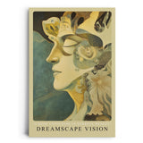 Paul Sinus Leinwandbild 60x90cm Dreamscape Vision – Surreal, Kunst, Fantasie, Traumwelt, Gesicht, Harmonie, Abstrakt, Mystik, Ästhetik, Gold, Struktur
