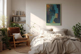 Paul Sinus Wandbild in 40x60cm The Inner Constellation – abstrakte Silhouetten mit kosmischen Mustern, spirituelle Kunst in intensiven Farbtönen