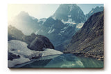 Sinus Art Wandbild 120x80cm Beeindruckende Alpenlandschaft mit Eis, Wasser und Licht – kraftvoll und beruhigend zugleich