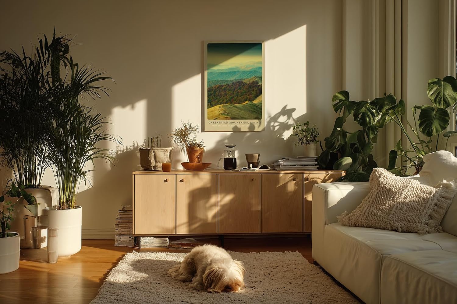 Paul Sinus Kunstdruck 40x60cm Carpathian Mountains mit sanften Hügeln in Rumänien