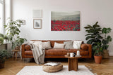Sinus Art Wandbild 120x80cm Friedliche Blumenlandschaft mit Weitblick und natürlicher Farbintensität