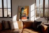 Paul Sinus Wandbild in 40x60cm Walls of Summer – Sonnendurchflutete Hausfassade mit mediterranem Balkon und impressionistischen Farbakzenten
