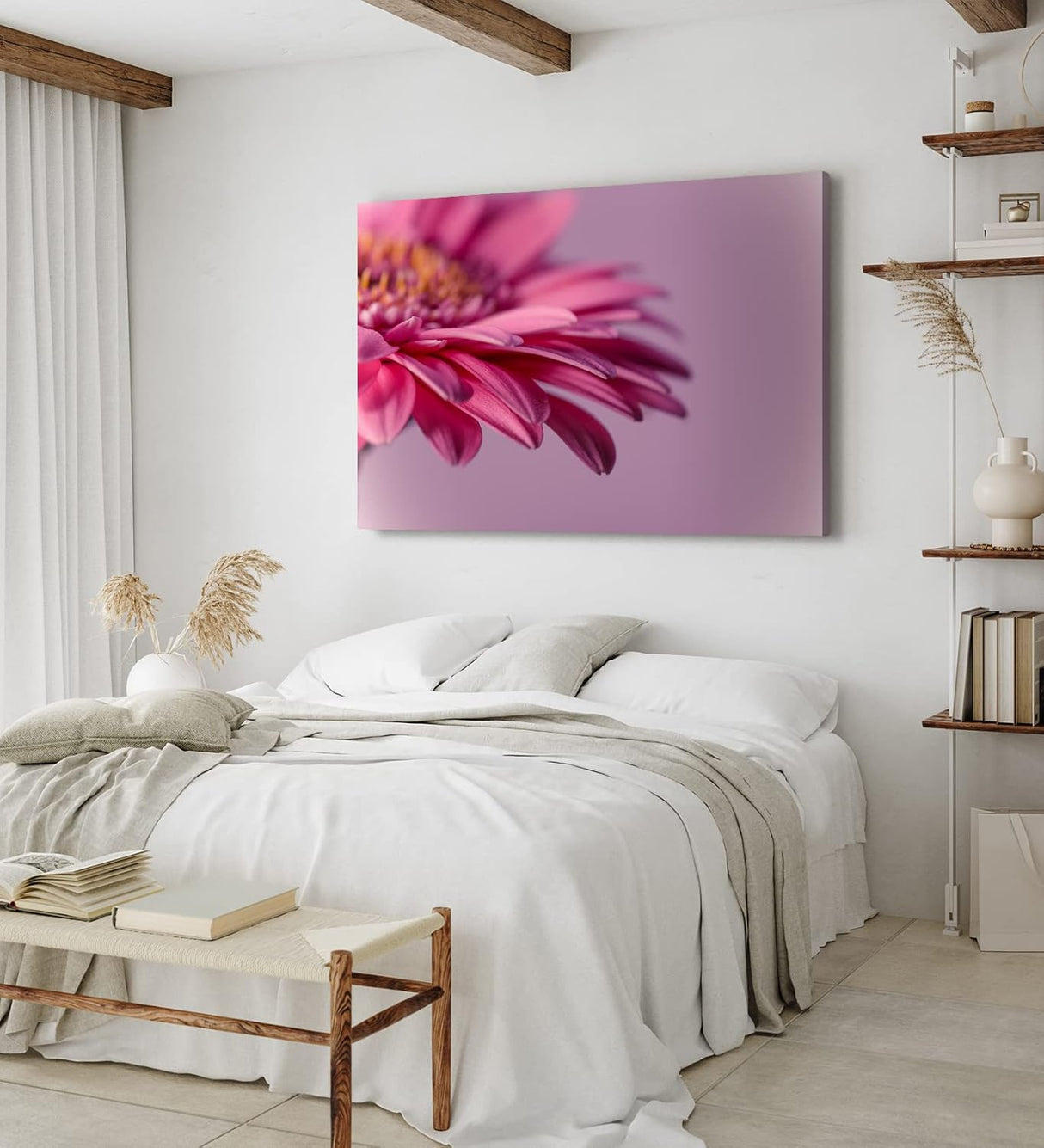 Paul Sinus Wandbild 120x80cm Barberton Blume Blüte Rosa Nahaufnahme Kunstvoll