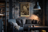 Paul Sinus Wandbild in 40x60cm Eyes of the North – majestätische Schneeeule in winterlicher Landschaft mit detailreicher Gefiederstruktur
