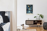 Paul Sinus Leinwandbild 60x90cm Paris Nachttraum Eiffelturm kunstvoll romantisch verträumt blau gold Lichter Stadt Zauber modern elegant