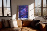Paul Sinus Wandbild in 40x60cm The Purple Whisper – Traumhafte Nahaufnahme violetter Pflanzenblätter in leuchtenden Farbverläufen für moderne Raumakzente