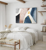 Paul Sinus Wandbild 120x80cm Abstrakt Dekorativ Blau Kunstvoll Modern