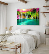 Paul Sinus Wandbild 120x80cm Wasserfälle im Dschungel Thailand Grün Natur