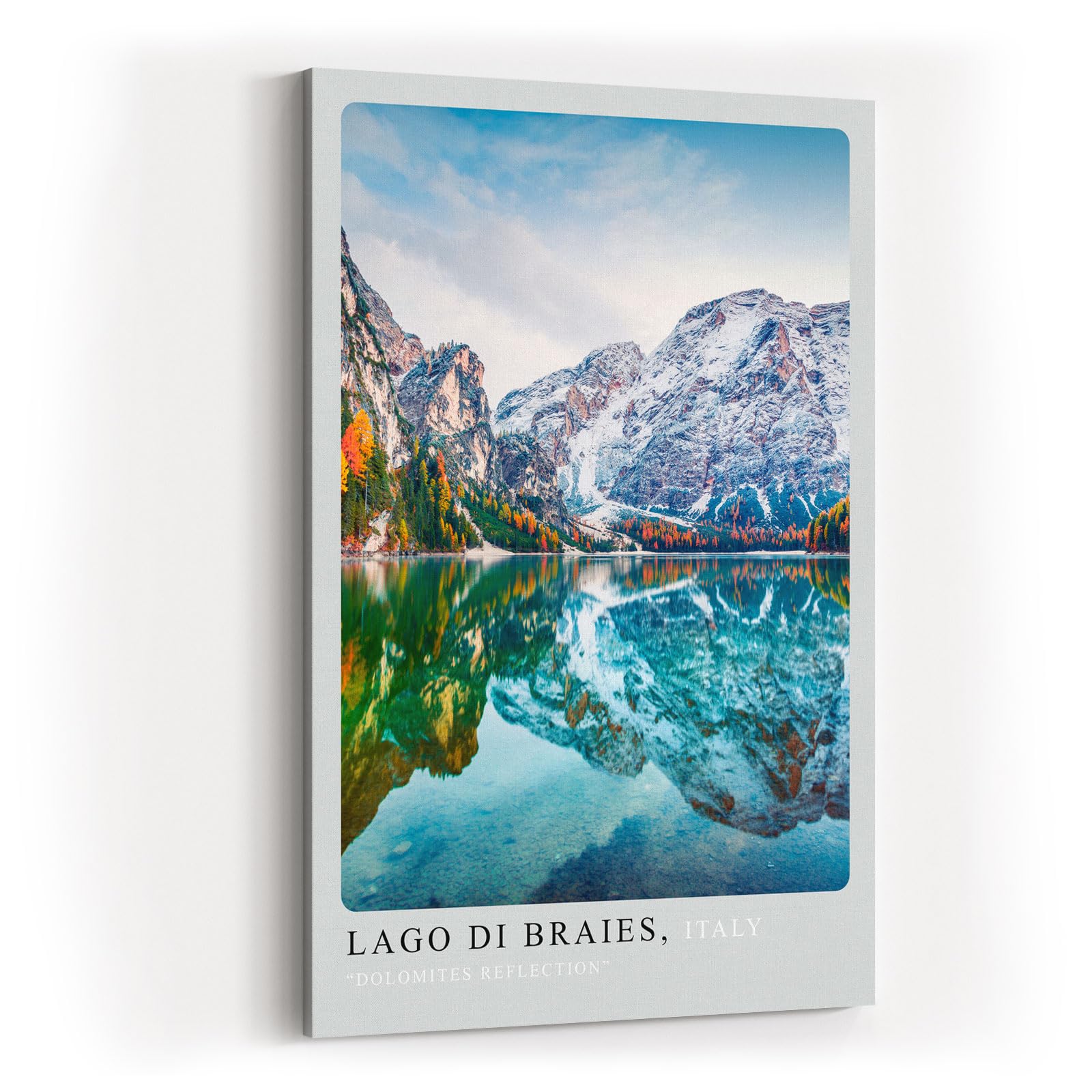 Paul Sinus Kunstdruck 40x60cm Lago di Braies Italien Dolomiten Bergsee Spiegelung Naturfotografie Alpen