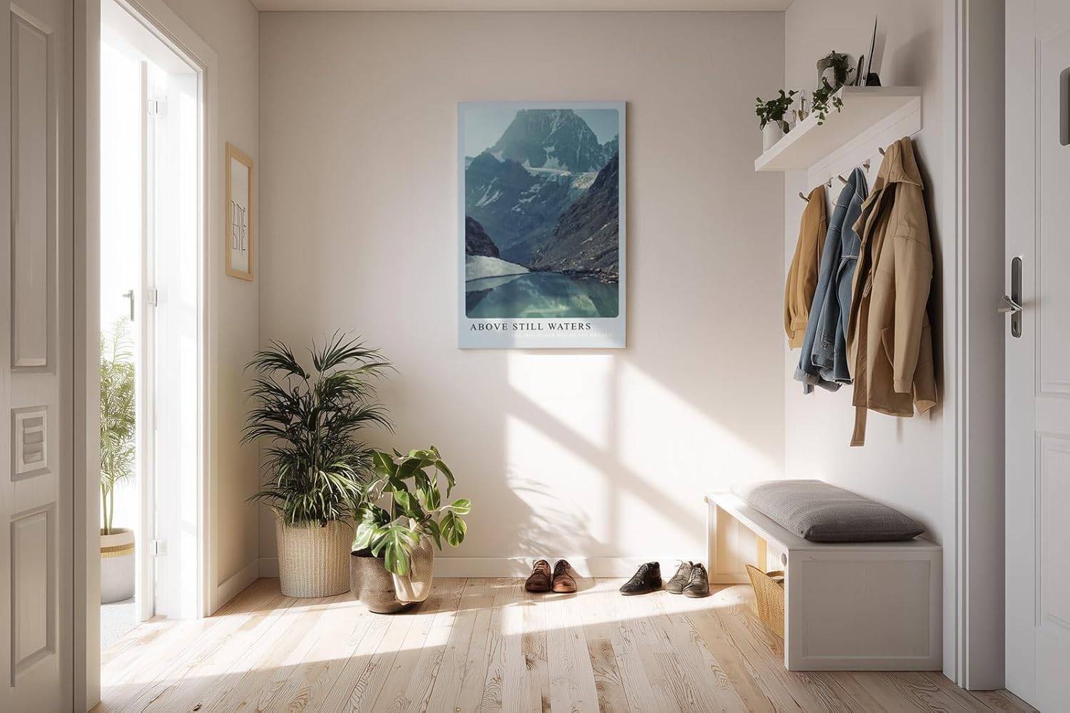 Paul Sinus Kunstdruck 40x60cm Bergsee Alpen Stille Wasser Spiegelung Natur Gletscher Above Still Waters