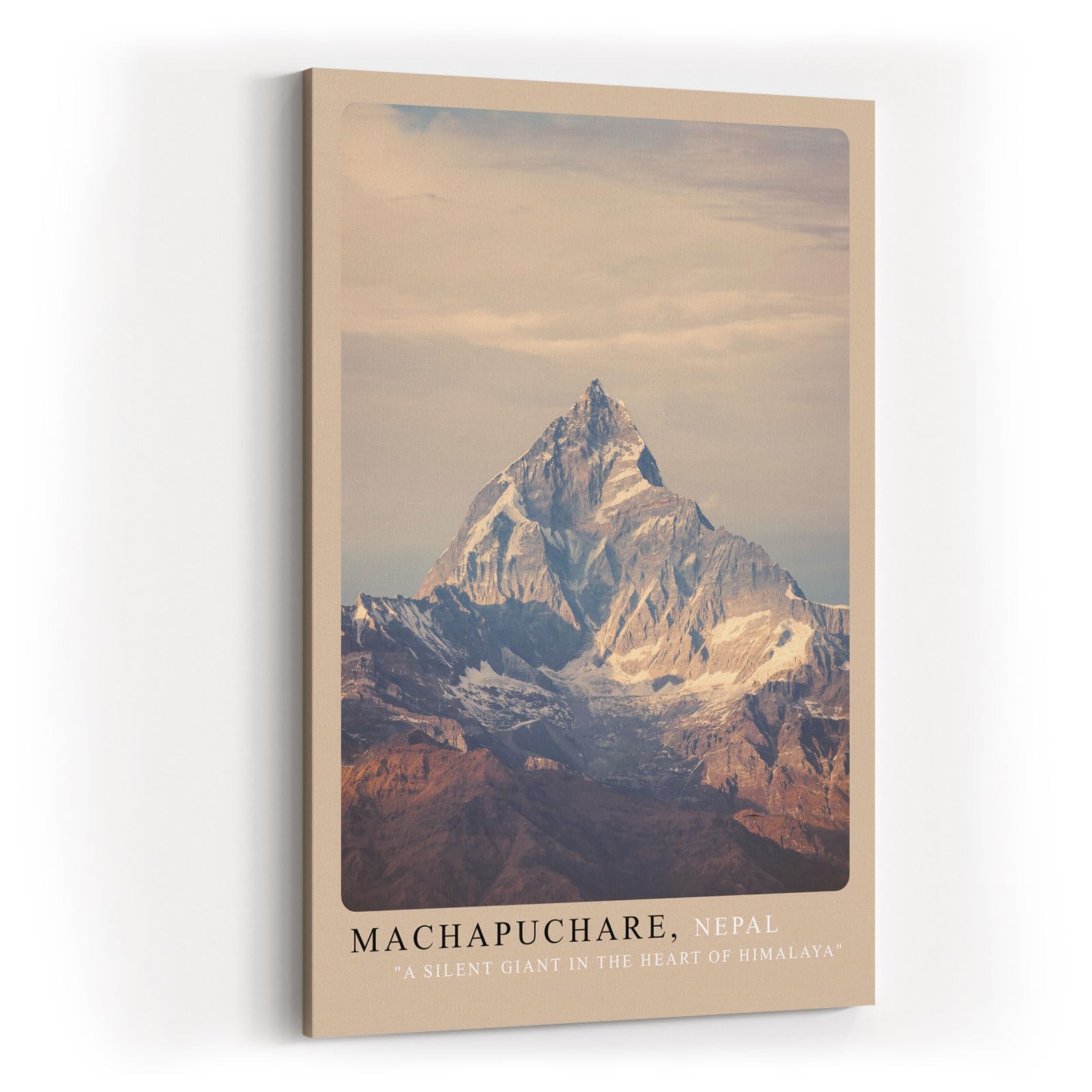 Paul Sinus Kunstdruck 40x60cm Machapuchare mit Himalaya-Gipfel in Nepal vor ruhigem Himmel