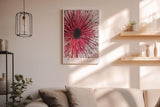 Paul Sinus Wandbild in 40x60cm Blast Point Abstrakte Explosion in Rot, Schwarz und Weiß