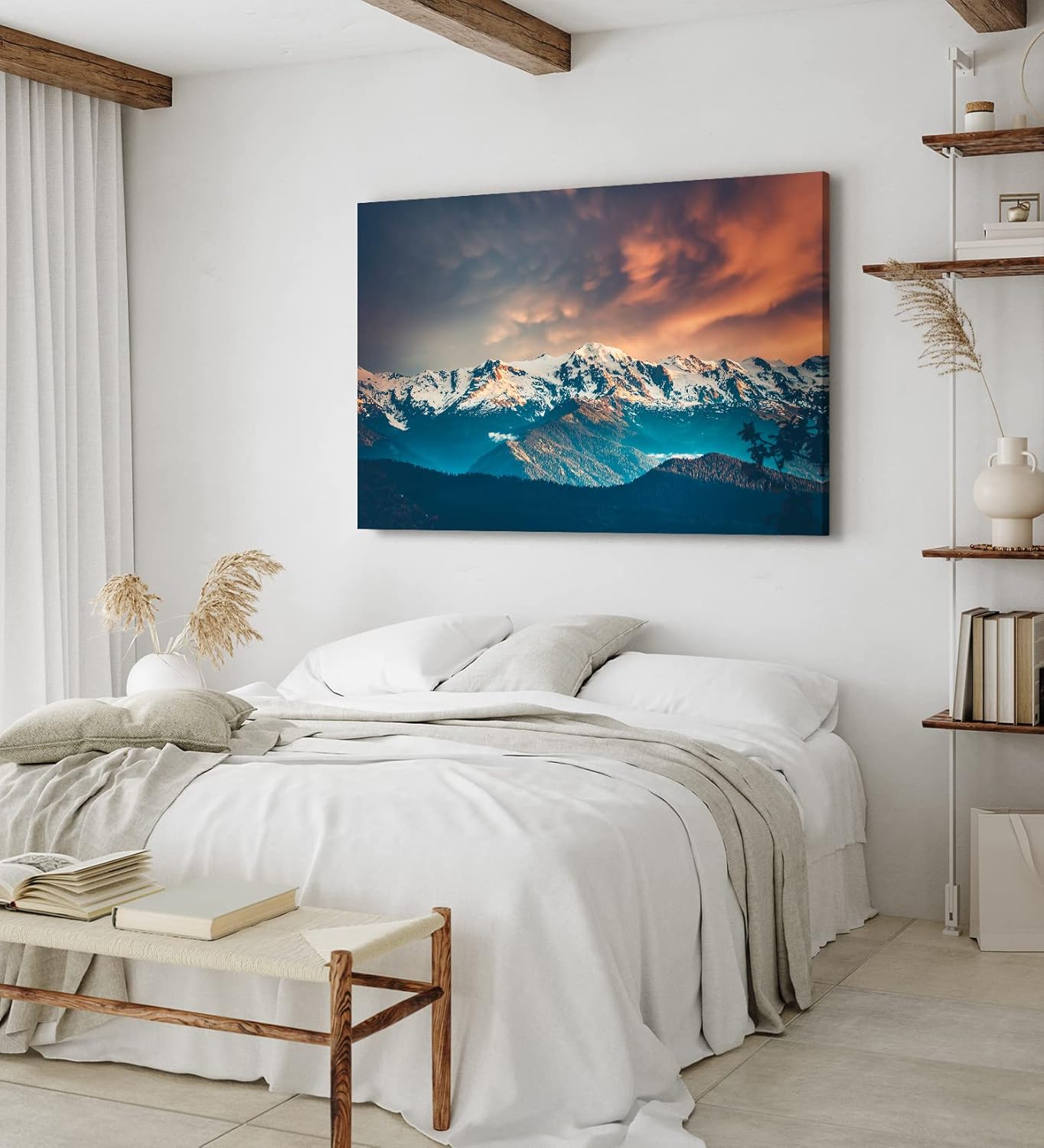 Paul Sinus Wandbild 120x80cm Gebirge Berge Schneegipfel Berglandschaft Natur