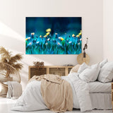 Paul Sinus Wandbild 120x80cm Blumen Blumenfeld Wildblumen gelbe Blüten Kunstvoll