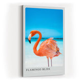 Paul Sinus Kunstdruck 40x60cm Flamingo Bliss mit rosa Flamingo am türkisfarbenen Meer