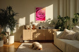 Paul Sinus Kunstdruck 40x60cm Pink Rose Nahaufnahme Blüte Rosa Makro Blume Romantik