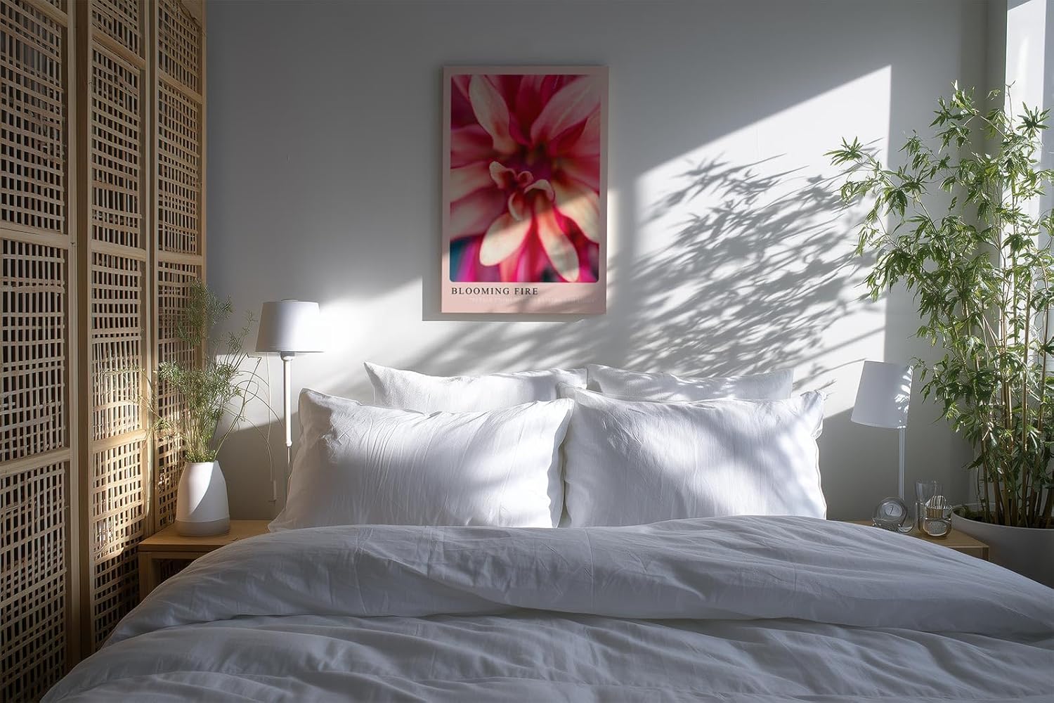 Paul Sinus Kunstdruck 40x60cm Blooming Fire mit feuriger Blüte in intensiven Rottönen