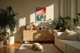 Paul Sinus Kunstdruck 40x60cm Blushed Flow mit weichen Blütenblättern in zarten Farbtönen