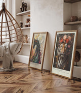 Paul Sinus Leinwandbild 40x60cm majestätischer Tiger in floraler Eleganz mit intensiven Farben und edler Ästhetik – kunstvolles Leinwandbild