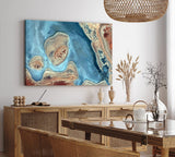 Paul Sinus Wandbild 120x80cm Luftaufnahme Fluss Vogelperspektive Kunstvoll Satellitenfotografie
