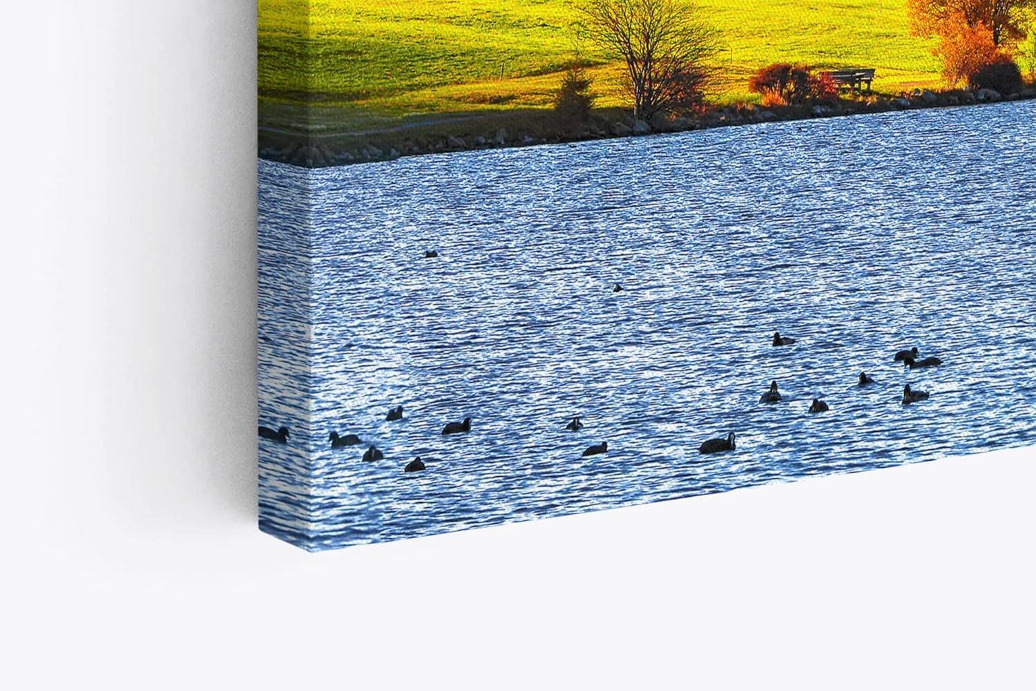 Paul Sinus Wandbild 120x80cm Rätische Alpen Alpensee See Bergsee Blau Natur